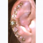 Fantasy Ear Cuff,ear wrap with Center Jewel,ear cuff wrap, ear cuffs,unique, original, Made in USA, gold, silver,