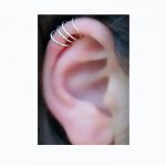 Cage Ear Cuff,ear cuff, ear cuffs, silver, ear jewelry, unique ear cuffs,earlums, Made in USA, Crystals,