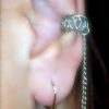 Zoe -Ear Cuff / Earrings with Blue Rhinestones