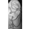Lizard - Clip on Earrings with Chained Ear Cuff - Image 2