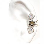  Ava Ear Cuff, ear cuff, ear cuffs, silver, ear jewelry, unique ear cuffs,earlums, Made in USA, Crystals,