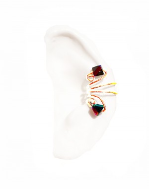 Mini Iris - Multicolor Crystals Ear cuff