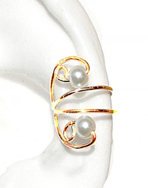 Nayeli - Gold or Silver Pearl Ear Cuff