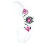  Sophia Ear Cuff, Ear cuff, ear cuffs, earrings, clip on , clipons,silver, Pink, Made in USA, Crystals