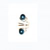 Teal Drop - Gold or Silver Wire - Teal Pearl Ear Cuff