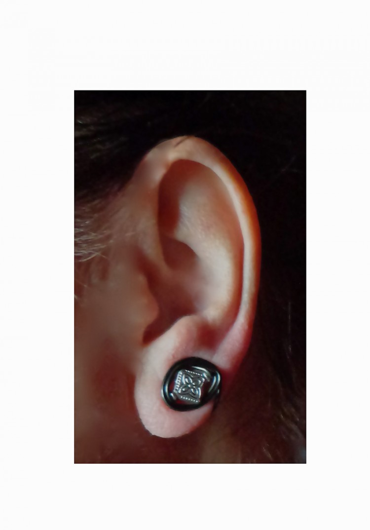 Keloid Pressure Earrings Scar Concealment Crystal Facing Clip-on