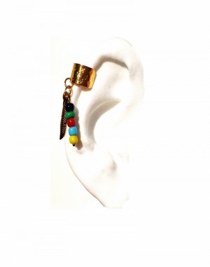 Kima - Tribal Ear Cuff with colorful beads