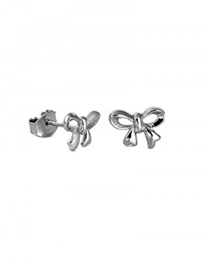 Tiny Bow - Multiple Piercings Earrings,silver studs, 