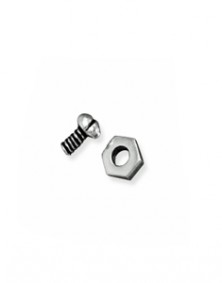 Nut and Bolt - Sterling Silver Earrings Studs