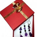 Healing Stones - Purple Amethyst Set, Argentium ,silver, gold, necklace , earrings, Made in USA
