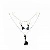 Healing Stones - Snowflake Obsidian Necklace and Earring set