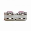 15mm Magnetic Keloid Earrings Pink cats eye centerstone  Pair - Image 2