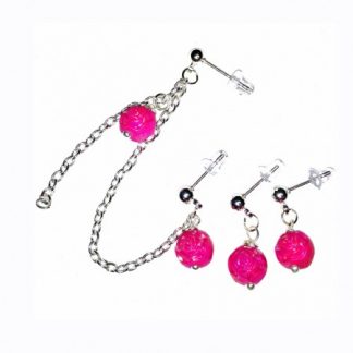 Pink Multiple Piercings Earrings, double piercings, triple piercings, helix piercings ,multiple piercings earrings