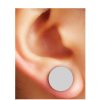Magnetic Keloid Pressure Earrings from 6 to 25mm - Strong pair of reversible unisex magnetic black, golden and silver tone disc earrings. - Image 2