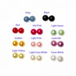 10mm Keloid Concealment Earrings with Faux Pearl Facing Finger pressure
