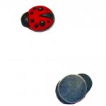 Ladybug Magnetic Earrings, Keloid pressure, keloid earrings, magnetic earrings, earlums,