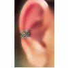 Diamond Design Silver Oxidized Ear Cuffs - Image 3