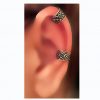 Diamond Design Silver Oxidized Ear Cuffs - Image 2