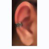 Rose Leaf Design Silver Oxidized Ear Cuffs - Image 3