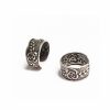 Rose Leaf Design Silver Oxidized Ear Cuffs