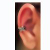 Wheat Design Silver Oxidized Ear Cuffs' - Image 2