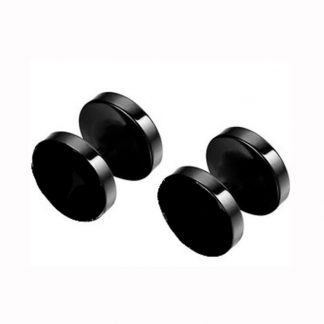 6mm black magnetic keloid pressure earrings