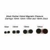 Black Spongy Rubber Keloid Magnetic Pressure Earrings 10mm 12mm 15mm and 19mm Discs - Image 2