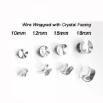 Ear Lobe Keloid Concealment Clear Crystal Finger Pressure Clipon Earrings