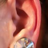 Keloid Pressure Magnetic Earrings with Clear Crystal Facing - Image 4