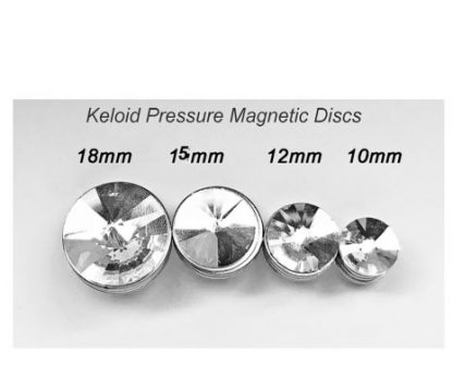 Keloid Pressure Magnetic Earrings with Clear Crystal Facing - Earlums