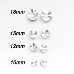 Ear Lobe Keloid Concealment Clear Crystal Finger Pressure Clipon Earrings