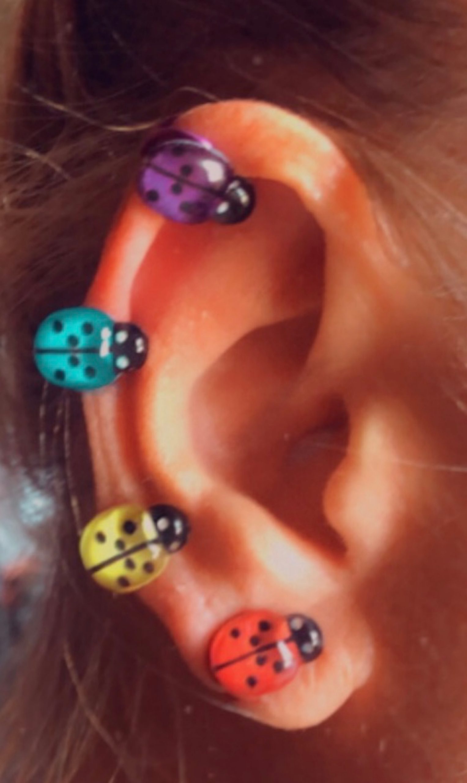 Ladybug Clip Earrings